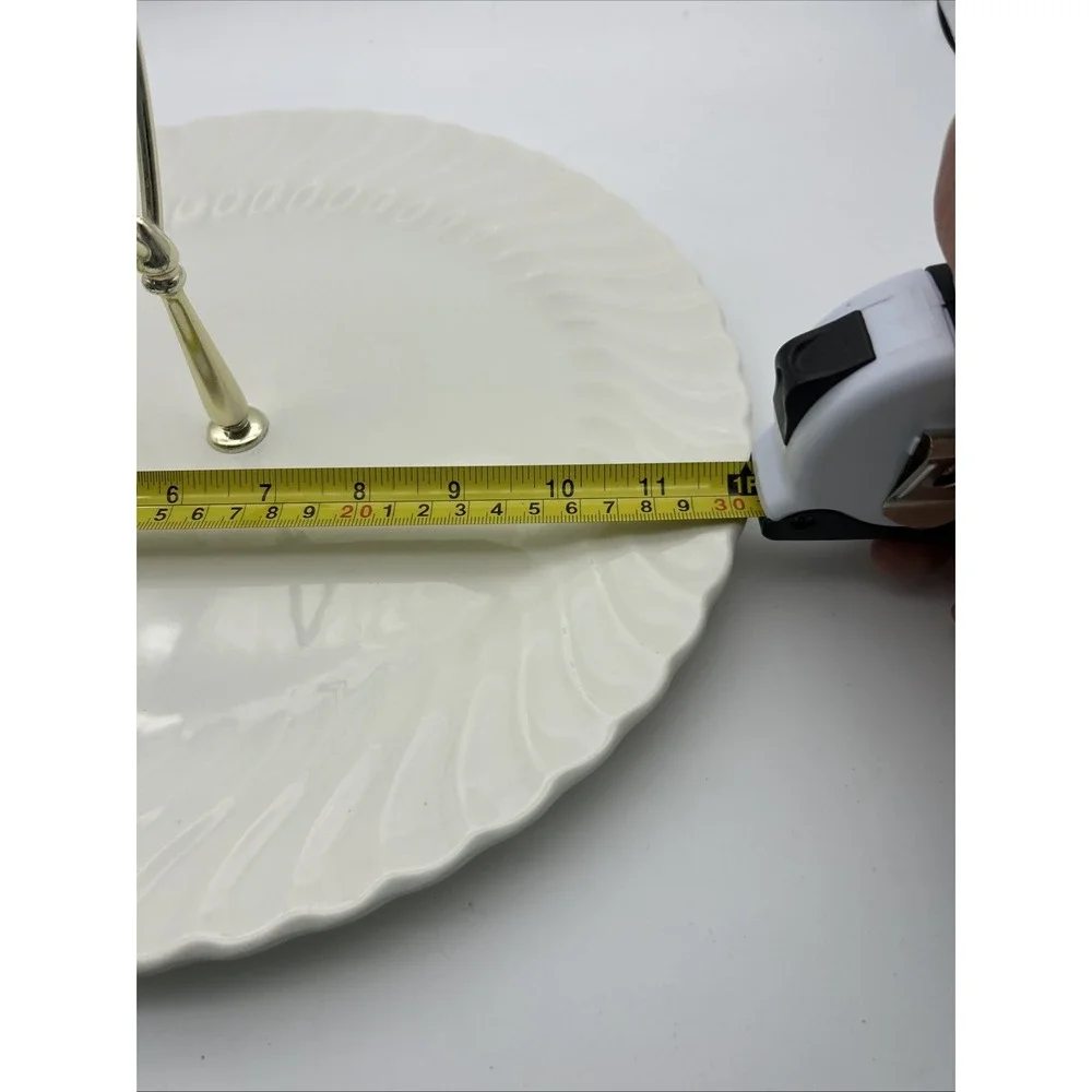 Vintage Sheffield‎ bone white serving tray USA